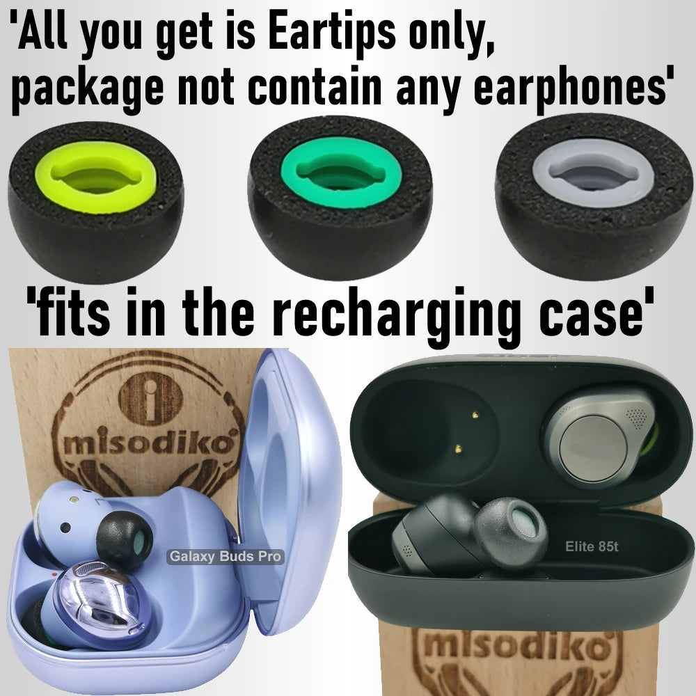 Upgraded Oval Memory Foam Eartips Replacement for Samsung Galaxy Buds Pro True Wireless Earbuds Ear Tips (3Pairs)