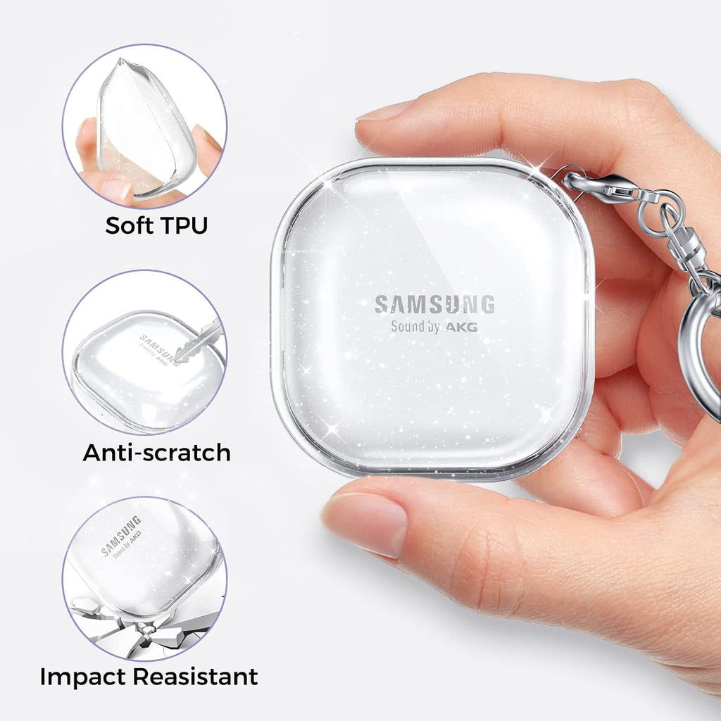 Transparent Case for Samsung Galaxy Buds FE Case/Buds 2 Pro Case