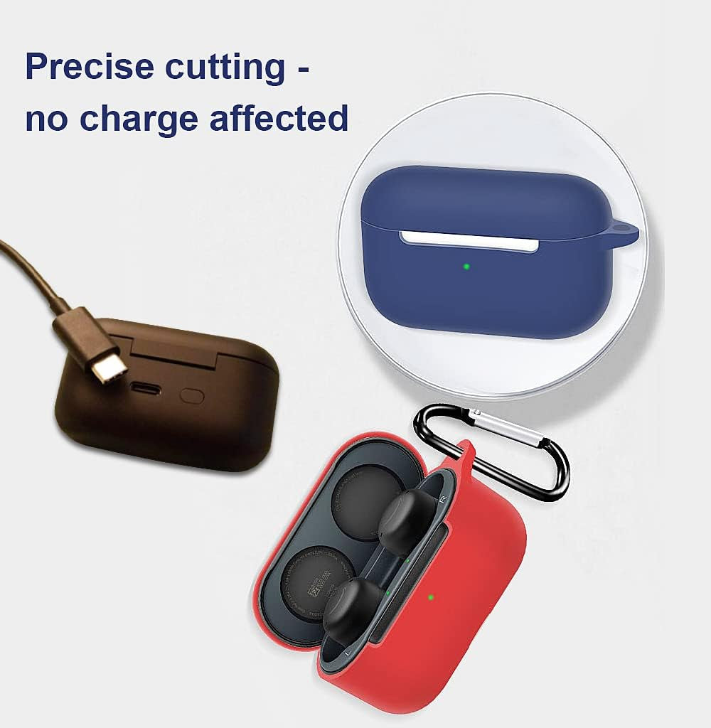Compatible for Amazon Echo Buds 2 Wireless Earbuds Case with Keychain,Silicone Protective Cover Accessories Compatible with Amazon Echo Buds 2 Generation (Black)