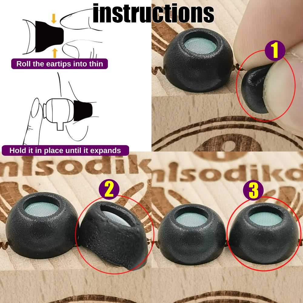 Upgraded Oval Memory Foam Eartips Replacement for Samsung Galaxy Buds Pro True Wireless Earbuds Ear Tips (3Pairs)